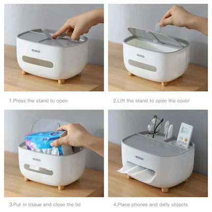 Ecoco Multi-Functional Tissue Box Organizer