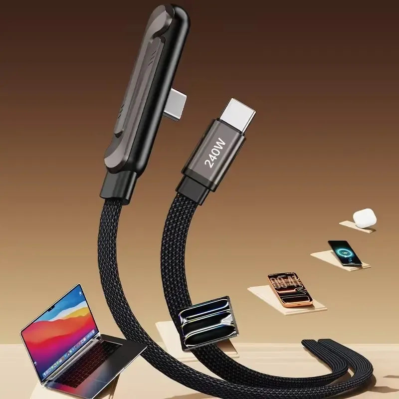 240W ( 2 In 1 Type C Fast Charging Cable+ Mobile Stand )