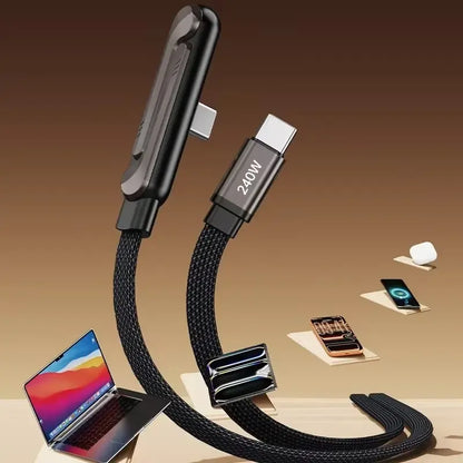 240W ( 2 In 1 Type C Fast Charging Cable+ Mobile Stand )