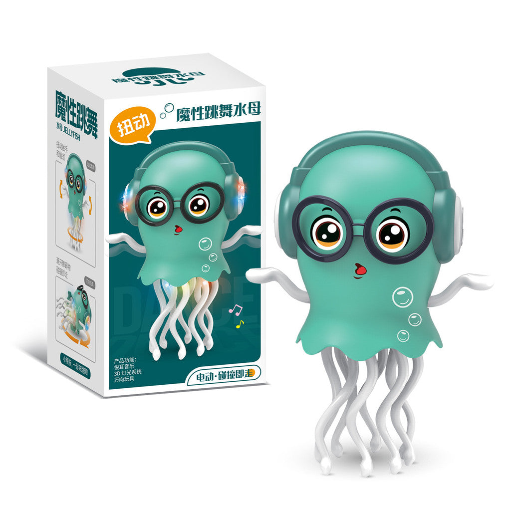 Magic Dancing Jellyfish Octopus, Automatic Induction Obstacle Avoidance Light and Music Toy, Ideal Birthday Gift
